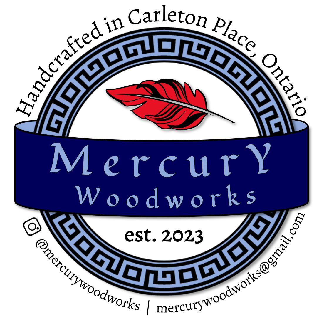 Mercury Woodworks est. 2023 sticker